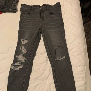 Grey super stretch skinny jeans size 10